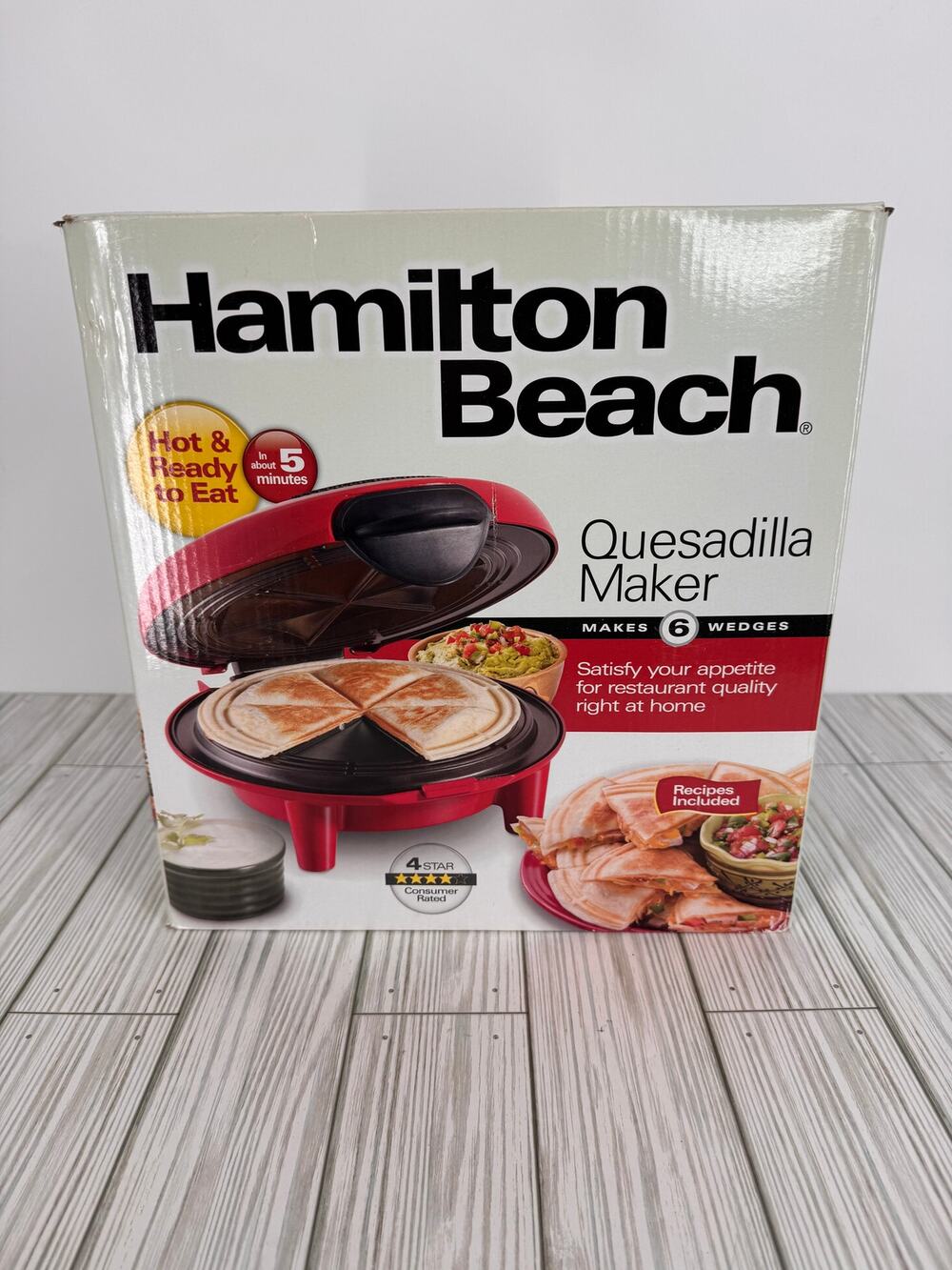 Hamilton Beach quesadilla maker nonstick red NEW